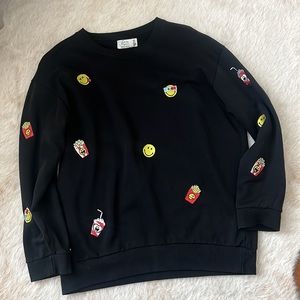 Zara- smiley embroidery sweatshirts
